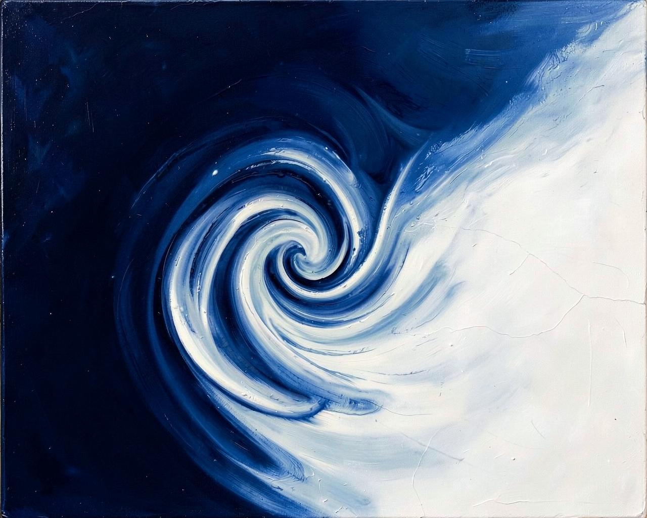 Undertow, 2024 · Oil and cold wax on linen